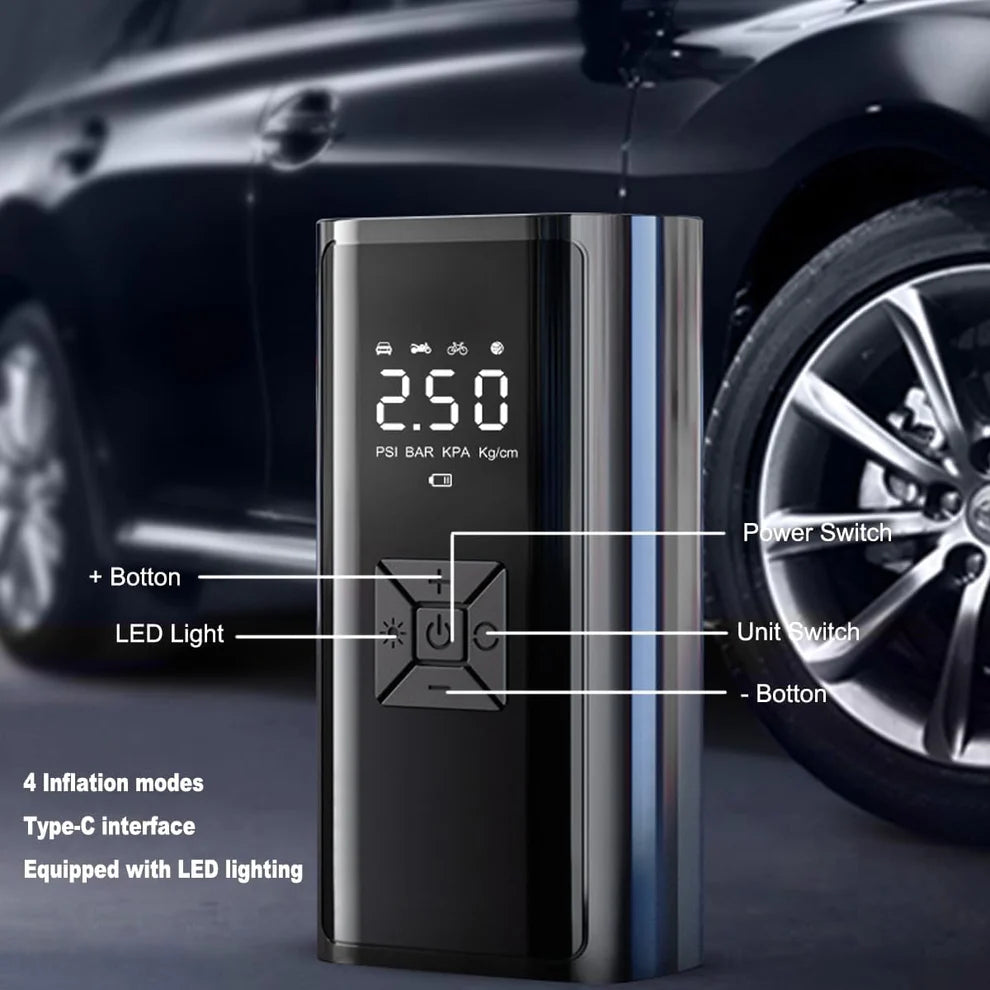 Gonfleur de Pneus Électrique Portable Sans Fil