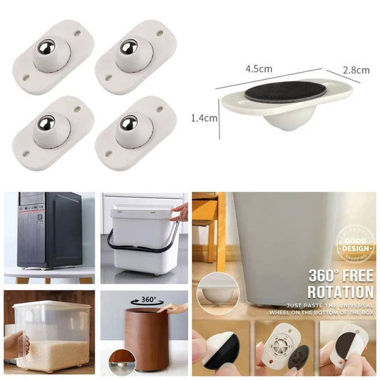🌀Lot de 12 Roulettes Universelles Auto-Adhésives – 360° de Liberté