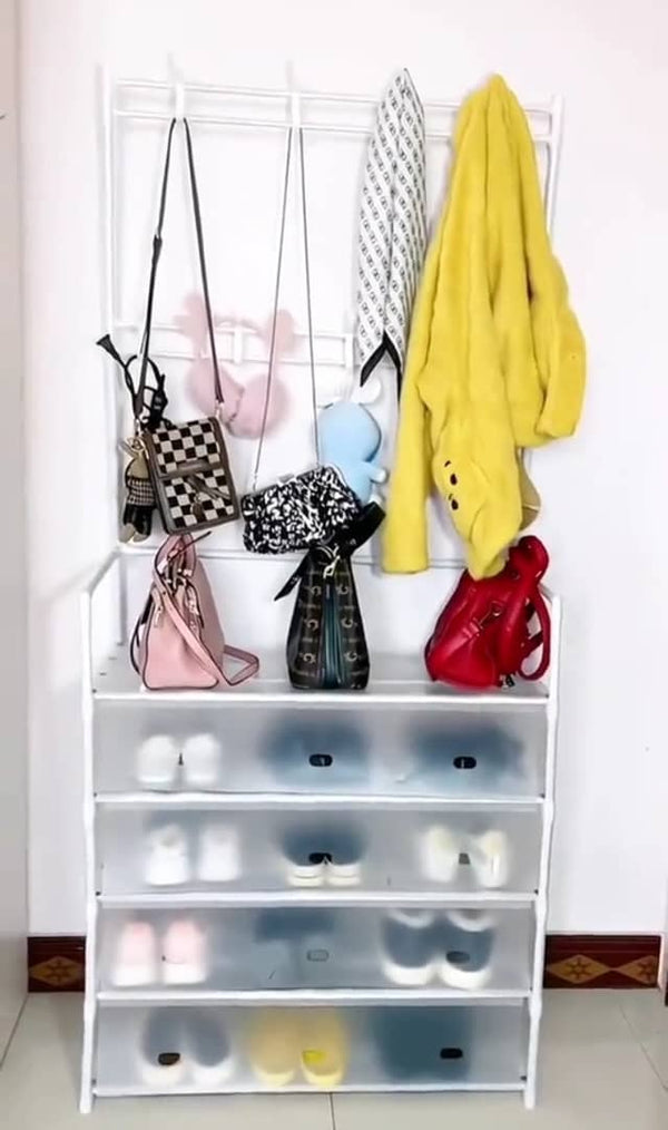 Etagère anti poussière pour porte chaussure et vos manteaux