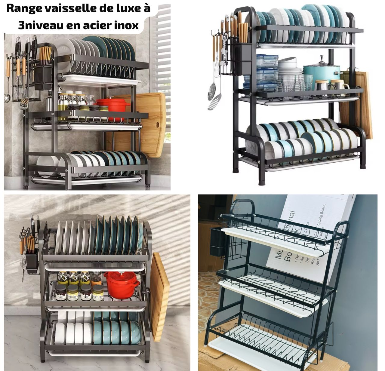 Étagère à Vaisselle 3 Niveaux