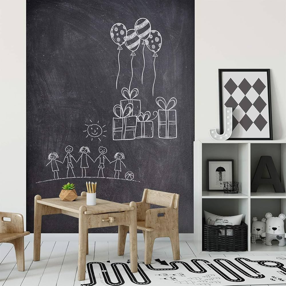 Tableau Autocollant Noir Grand Format 45x200 cm – Écrivez, Effacez, Réutilisez !