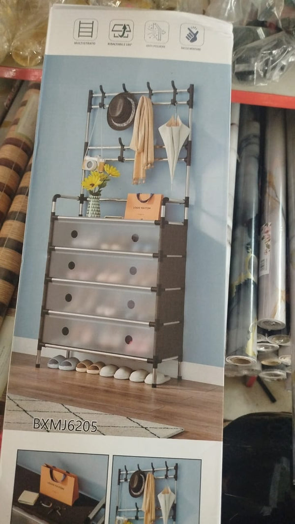 Etagère anti poussière pour porte chaussure et vos manteaux